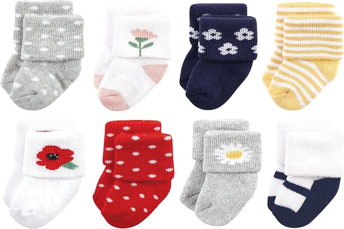 Hudson Baby Baby 8-pack Cotton Rich Newborn and Terry Socks by HudsonBaby