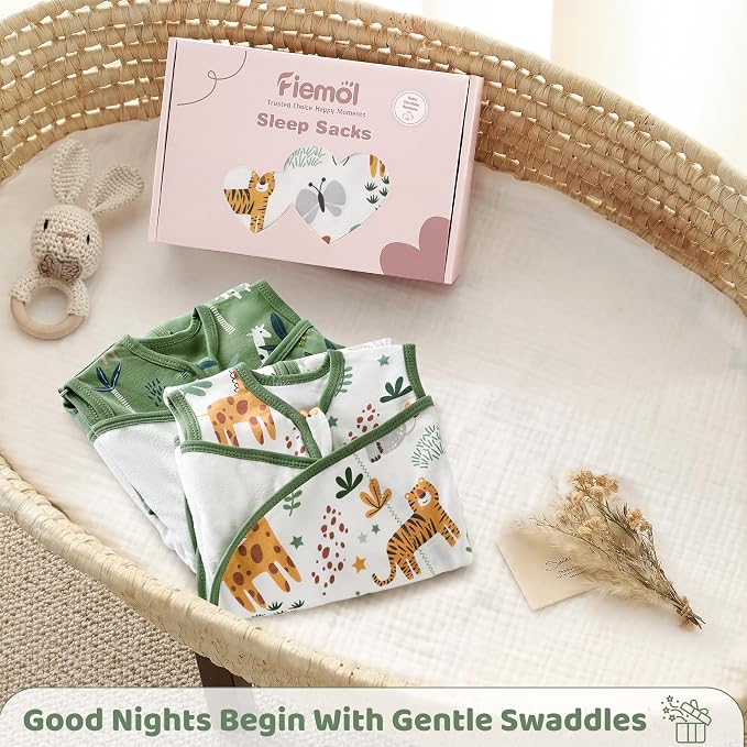 Baby Swaddle Sleep Sack 3-6 Months, Cotton Swaddles - Image 9