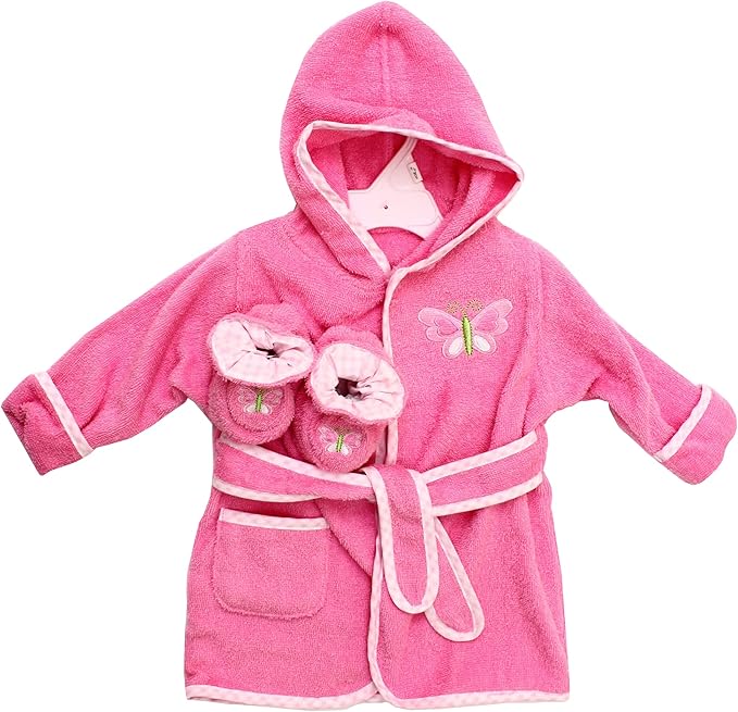 Spasilk 100% Cotton Hooded Terry Bathrobe by Spasilk