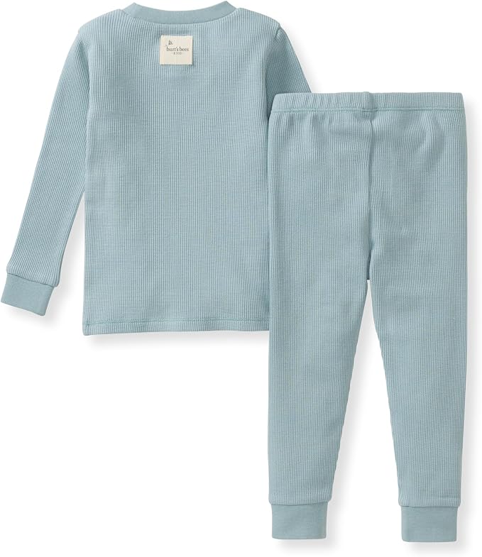 Burt's Bees Baby Unisex Baby Honeysoft Pajamas, Tee and Pant 2-Piece PJ Set - Image 2