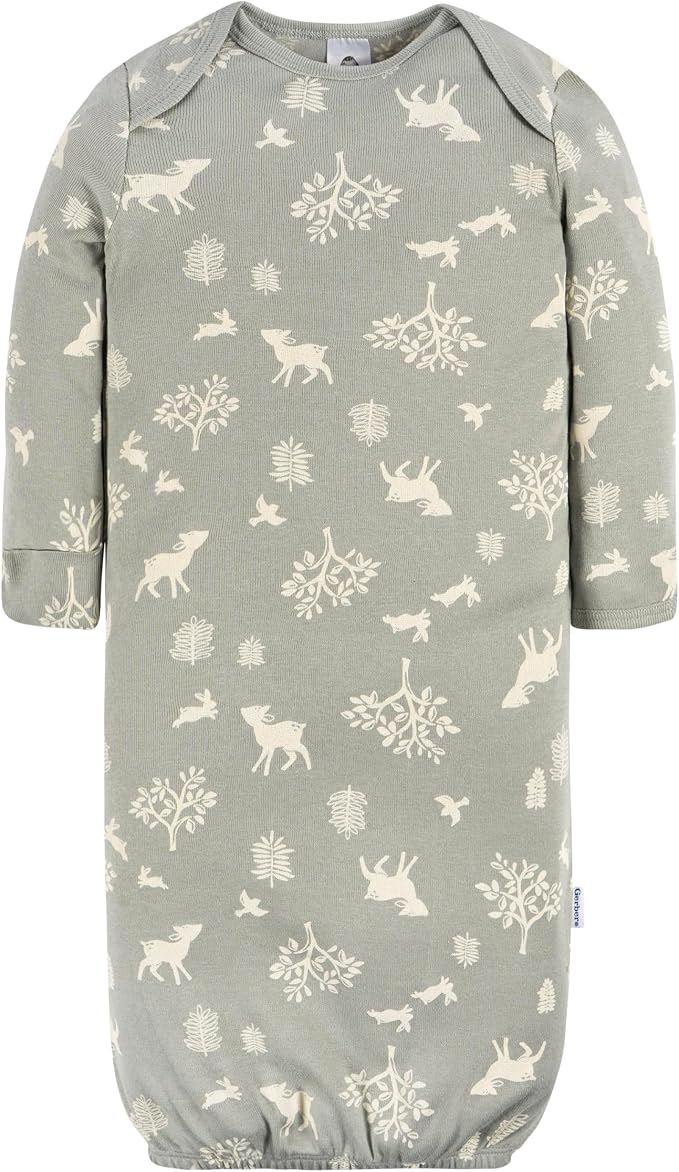 Gerber Baby Girls' 4-pack Sleeper Gown - Image 3