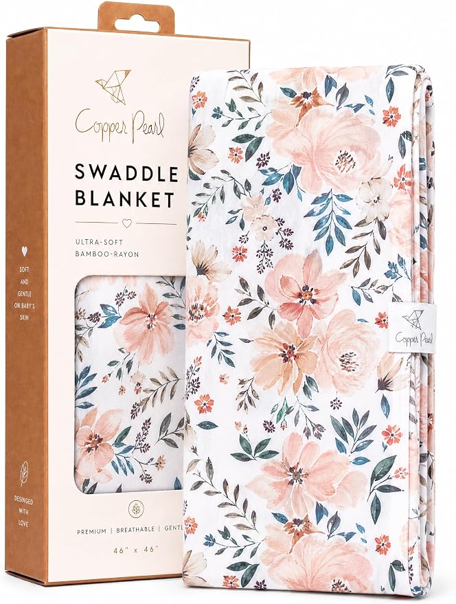 Copper Pearl Swaddle Blankets for Newborns | Soft Stretchy Receiving Blankets by CopperPearl