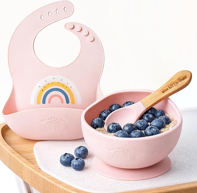 Baby Silicone Bib and Suction Bowl Set – Baby Led Weaning Feeding Set - Image 2