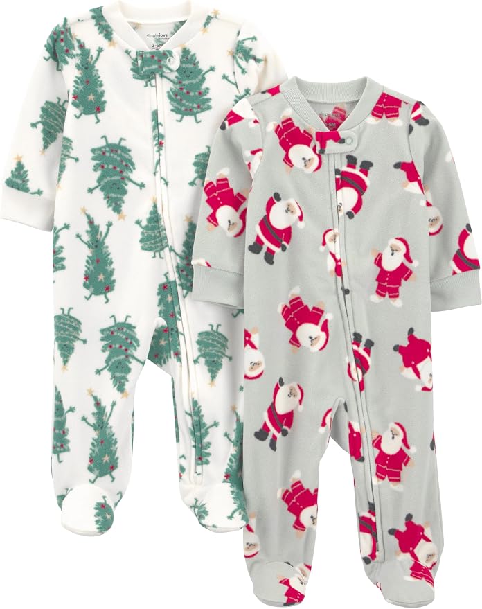 Simple Joys by Carter's Baby In 2pk Fleece Snp Santa Trees by SimpleJoysbyCarters
