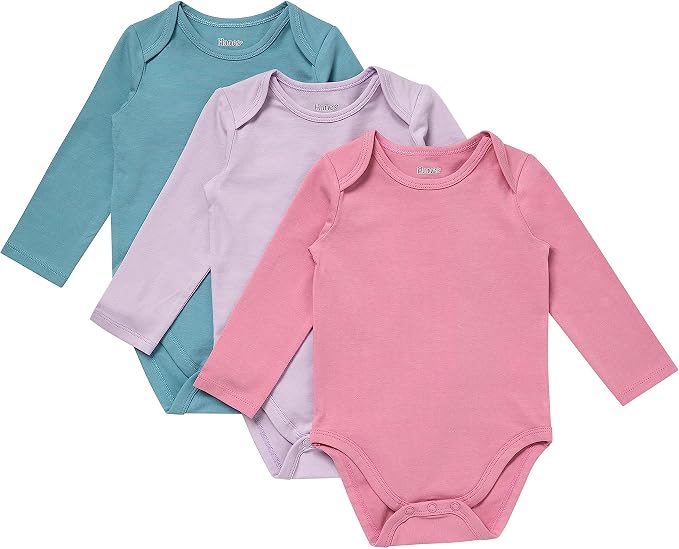 Hanes Baby Pure Comfort Long Sleeve Bodysuits, Infant Bodysuits, Boys & Girls by Hanes