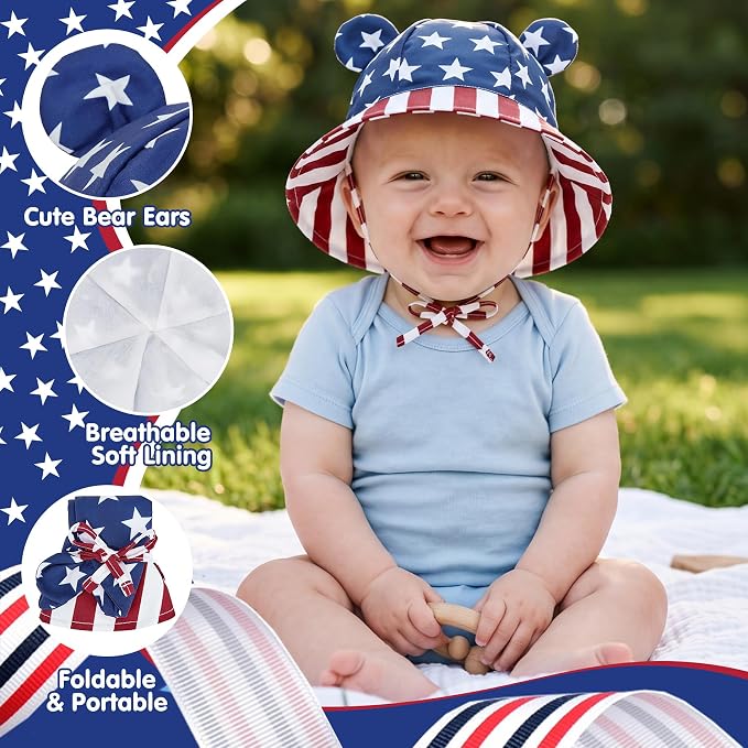 Zando UPF 50+ Baby Sun Hat for Baby Girl Boy 0-4T - Image 4