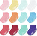 Baby Non-Slip Ankle Socks 12 Pack Soft Cotton by JAKIDAR