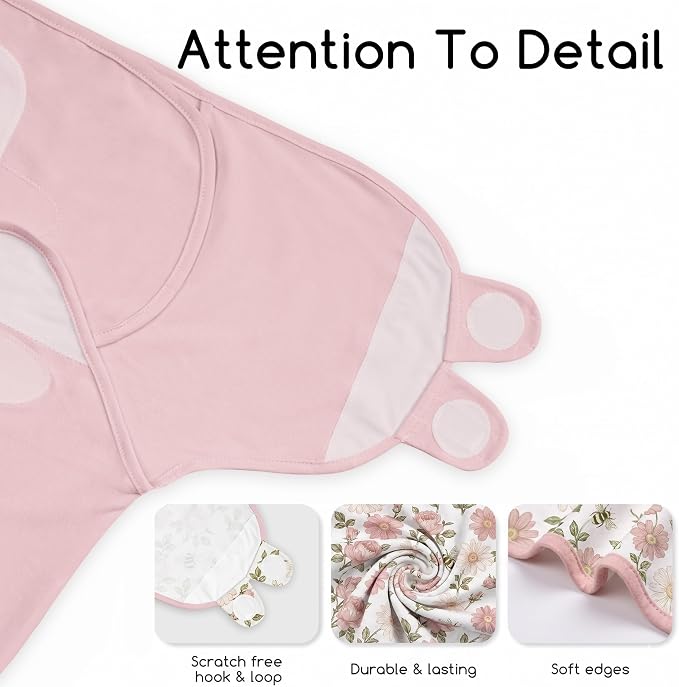 Cotton Swaddles for Newborn, Baby Newborn Swaddle 0-3 Month | 2-Pack Soft - Image 5
