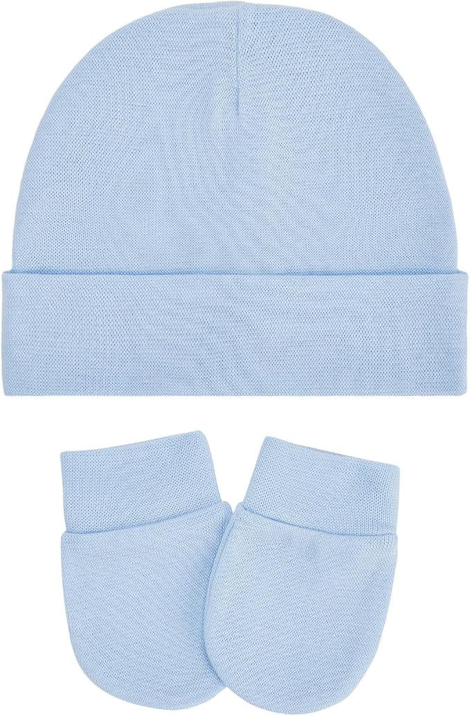 Century Star Cotton Newborn Baby Beanie Hats and Mittens Set Infant Hats by CenturyStar