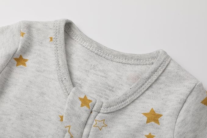 O2 BABY Baby Boys Girls Organic Cotton Zip-Front Sleeper Pajamas, Footed Sleep 'n Play