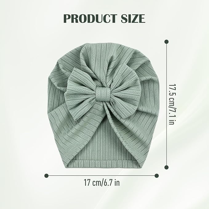 Cinaci 6 Pack Nursery Hospital Caps Bonnets Beanies Headwraps Turban Hats - Image 2