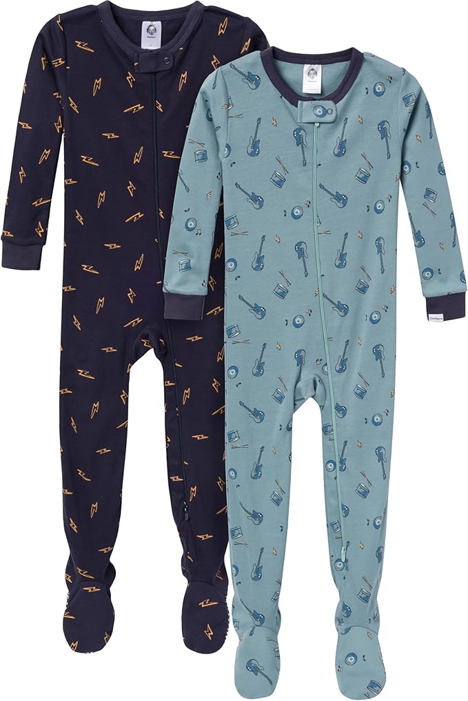 Gerber Baby Boys 2-Pack Footed Pajamas by Gerber