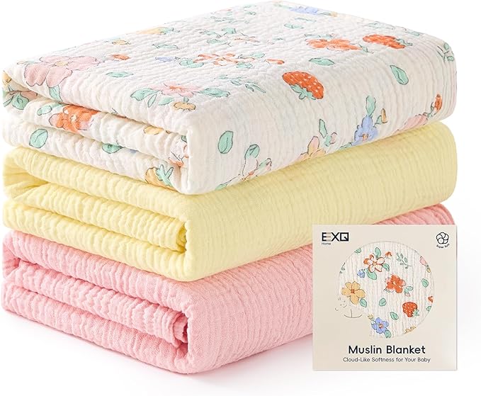 EXQ Home Muslin Swaddle Blankets by EXQHomeTexitleCoLtd