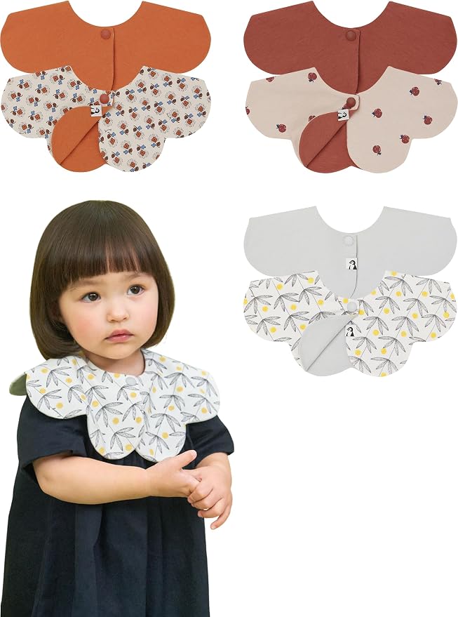 Konny Baby Bib 3/5/7-Pack Set, 360 ​​° Rotate, Soft and Absorbent Drooling by Konny