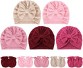 BQUBO Baby Turban Hats and Mittens Set Newborn Infant Hospital Hats Caps by DRESHOW