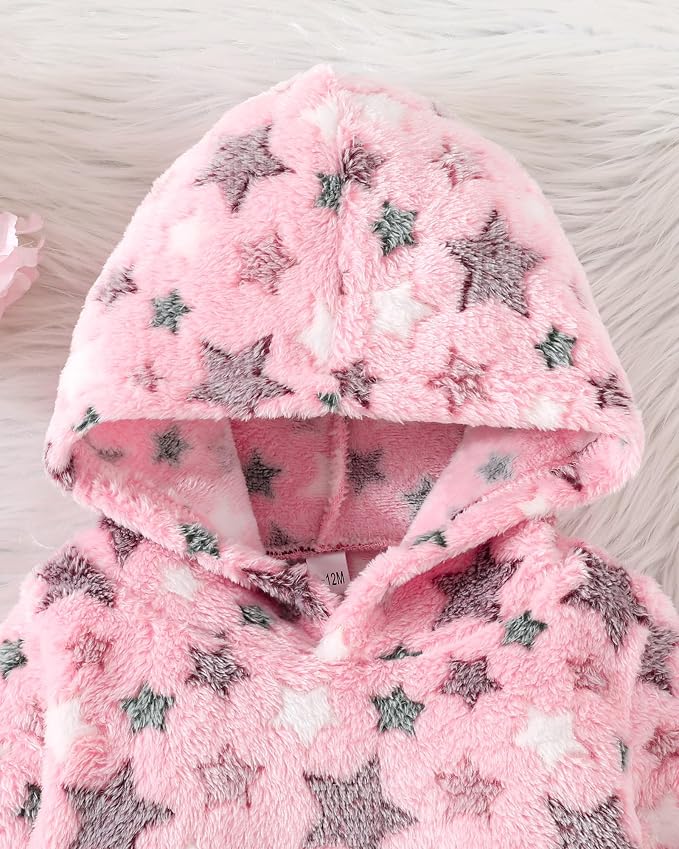 Jecson Toddler Girl Clothes Baby Girl Fleece Hoodie Outfits Thick Thermal - Image 5