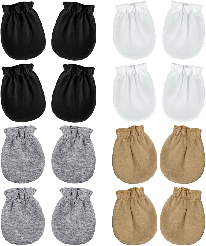 phnydreg 8 Packs Newborn Baby Mittens Infant Scratch Gloves Elastic Wrist Gloves by phnydreg