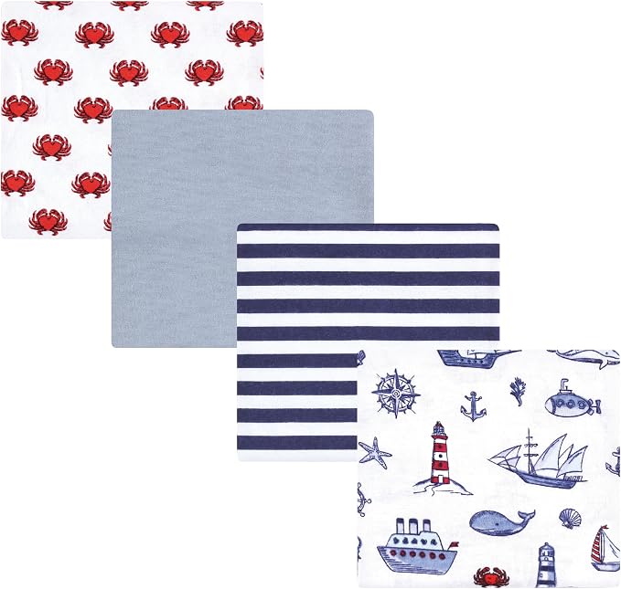 Hudson Baby Unisex Baby Cotton Flannel Receiving Blankets, Lighthouse, One Size - Image 7