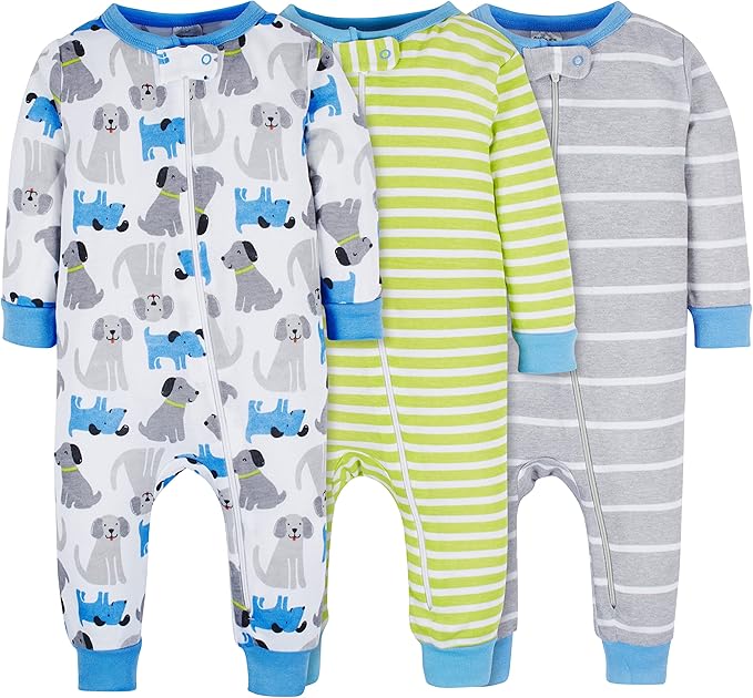 Onesies Brand Baby Boys' 3-pack Snug Fit One-piece Cotton Pajamas by OnesiesBrand