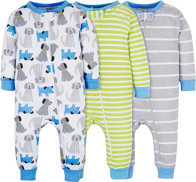 Onesies Brand Baby Boys' 3-pack Snug Fit One-piece Cotton Pajamas by OnesiesBrand