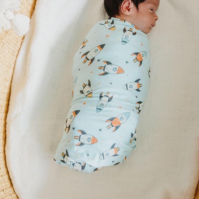 Copper Pearl Swaddle Blankets for Newborns | Soft Stretchy Receiving Blankets - Image 3