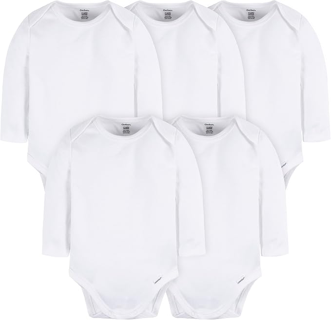 Gerber Baby Boys & Girls Long Sleeve Onesies Multi-Pack Interlock 180 Gsm by Gerber