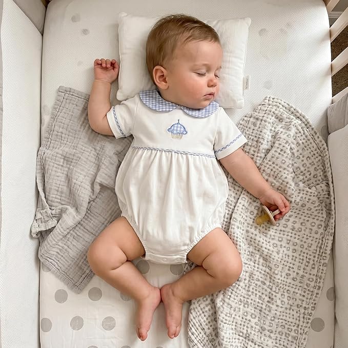 Baby Boy Girl Bubble Romper Short Sleeve Collar Summer Bodysuit - Image 2
