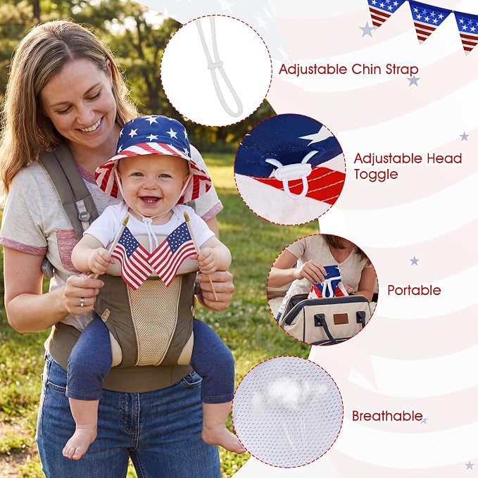 Durio UPF 50+ Baby Sun Hat Wide Brim Toddler Bucket Hats - Image 6