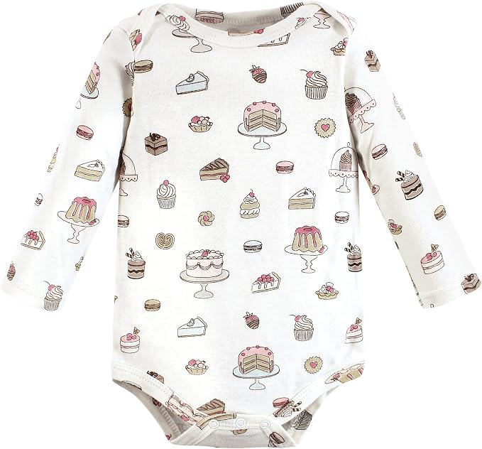 Hudson Baby Baby Girls' Cotton Long-sleeve Bodysuits 3-pack - Image 5