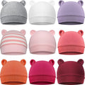 Geyoga 9 Pieces Newborn Baby Hat Bear Ears Infant Caps Baby Boy Girl Toddler by Geyoga