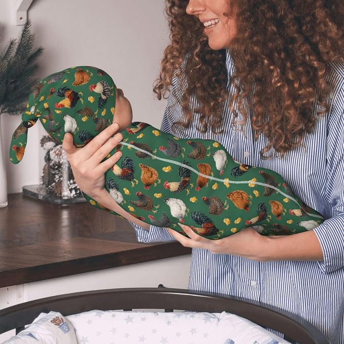 Rooster Swaddle Blankets Soft Receiving Blanket Baby Swaddle Wrap - Image 8