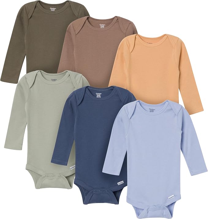 Gerber Baby 6 Pack Long-sleeve Onesies Bodysuit by Gerber
