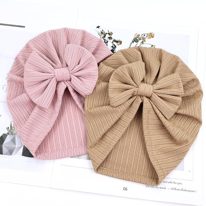 Cinaci 4 Pieces Baby Girls Turban Hats - Image 7