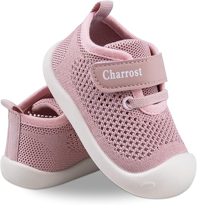 Baby Walking Shoes Toddler Girl Boy Soft Sole Breathable Cotton Canvas Shoes Infant Lightweight Non-Slip Safer Slip-on First Walkers Shoes Casual Tennis Wide Sneakers Rubber Soles Running Outdoor