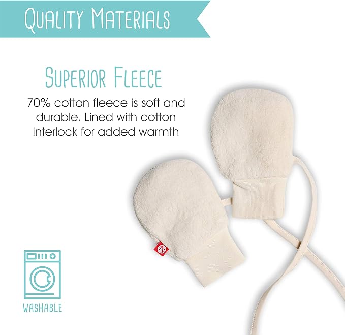Zutano Baby Fleece Mittens for Infant, Outdoor Baby Winter Gloves | Thumbless - Image 7