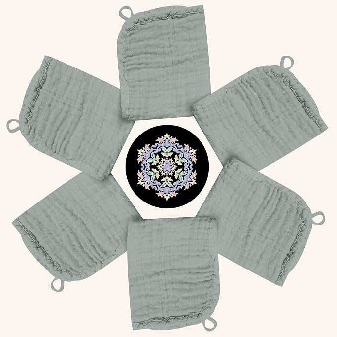 Baby Washcloths -100% Cotton Muslin Soft Baby Bath Wash Cloths and Absorbent - Image 2
