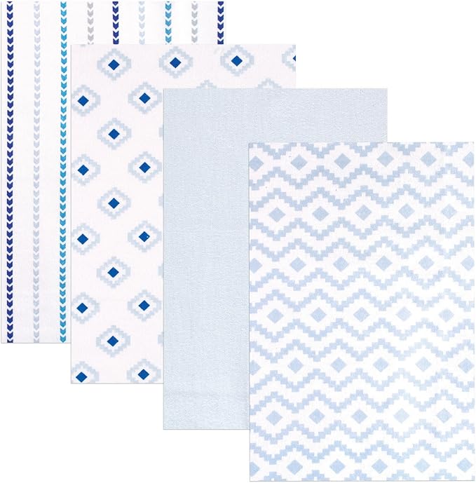 Hudson Baby Unisex Baby Cotton Flannel Receiving Blankets, Boy Modern, One Size by HudsonBaby