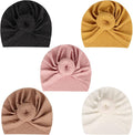 DRESHOW BQUBO 5 Pieces Newborn Baby Turban Hats Bow Baby Infant Beanie by DRESHOW