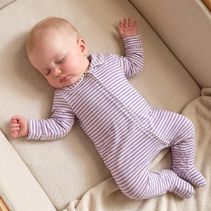 Seyurigaoka Newborn Baby Boy Girl Romper Long Sleeve Zipper Jumpsuit - Image 2