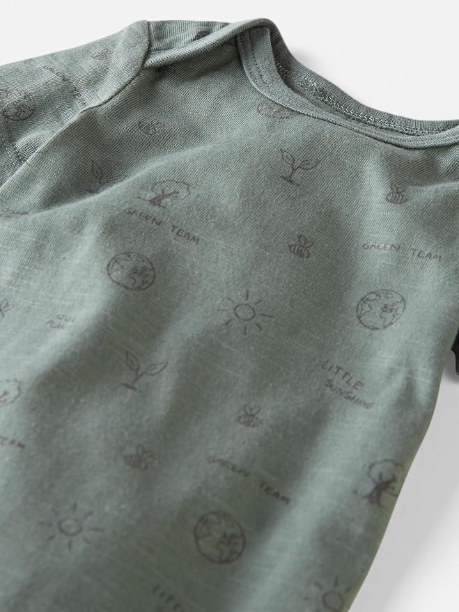 little planet by carter's Unisex Baby 3-pack Short Sleeve Bodysuits Made - Image 2