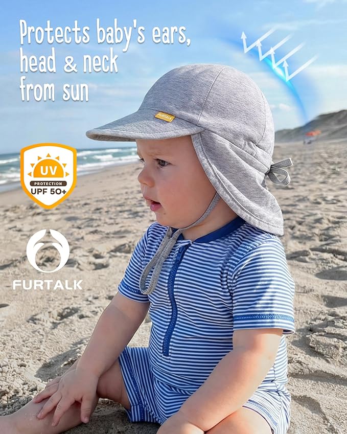 FURTALK Baby Sun Hat UPF 50+ UV Ray Sun Protection Cotton Toddler Hats - Image 2