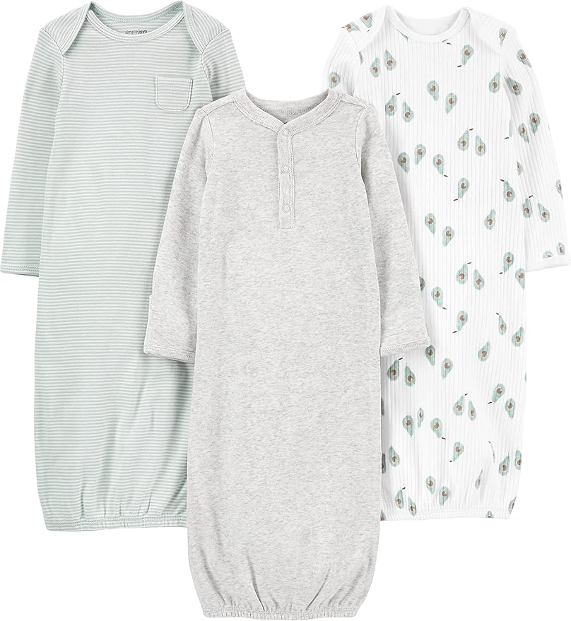 Simple Joys by Carter's Baby 3-pack Neutral Cotton Sleeper Gown by SimpleJoysbyCarters