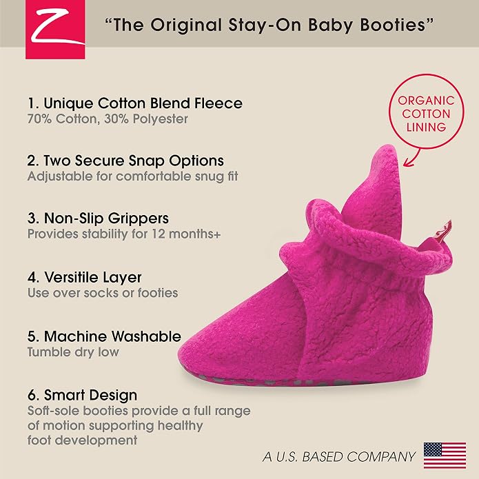 Zutano Baby Boys' Cozie Fleece Baby Booties - Image 3