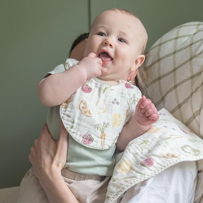 Crane Baby Soft Baby Bib Set, 100% Cotton Muslin Baby Bibs, Soft and Absorbent - Image 4