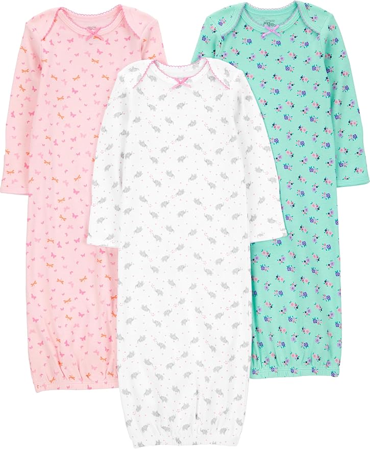 Simple Joys by Carter's Baby Girls' 3-pack Cotton Sleeper Gown by SimpleJoysbyCarters