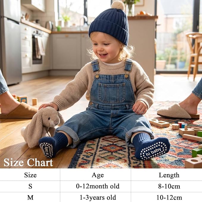 8 Pairs Baby Toddler Socks Non-Slip Grip Socks - Image 4