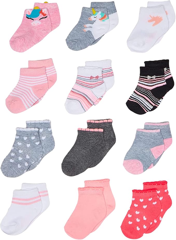 Cherokee Baby Girls' 12 Pack Shorty Ankle Socks by Cherokee