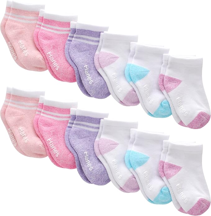 Hanes Toddler Ankle and Low Cut Socks, Pure Comfort Socks by Hanes