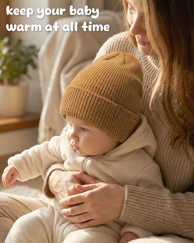 Baby Beanie Toddler Infant Winter Hats Knit Warm Caps - Image 3