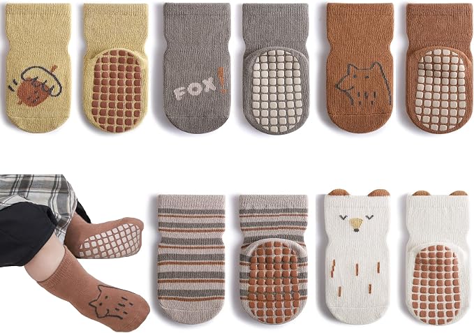 Exegawe Toddler Non Slip Socks, Cute Baby Socks by Exegawe
